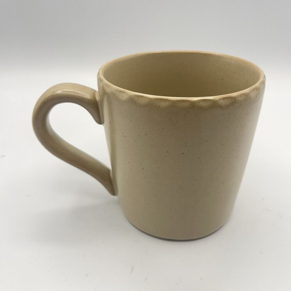 Hearth & Hand with Magnolia Brown Stoneware Mug Embossed Mushroom 3.75”